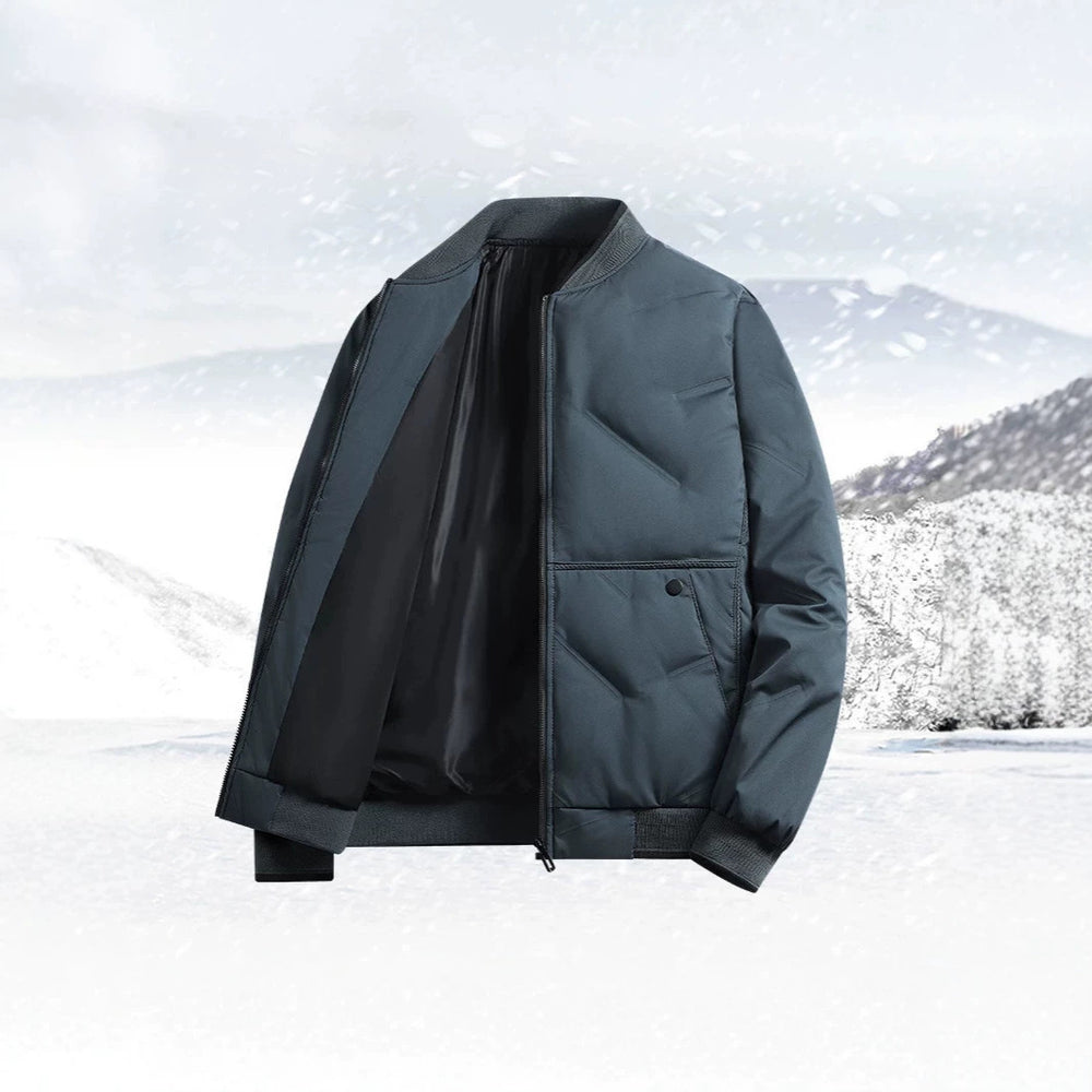 Herren Gepolsterte Thermo-Bomberjacke mit Stehkragen, Reißverschluss & isolierender Wattierung Shop Nory