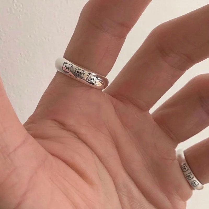 Damenring mit verspieltem Bärenmotiv Shop Nory