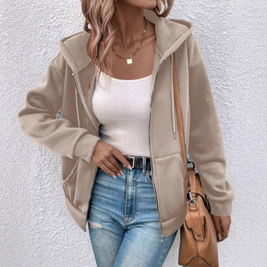 Damen Weiche und warme Kapuzenjacke