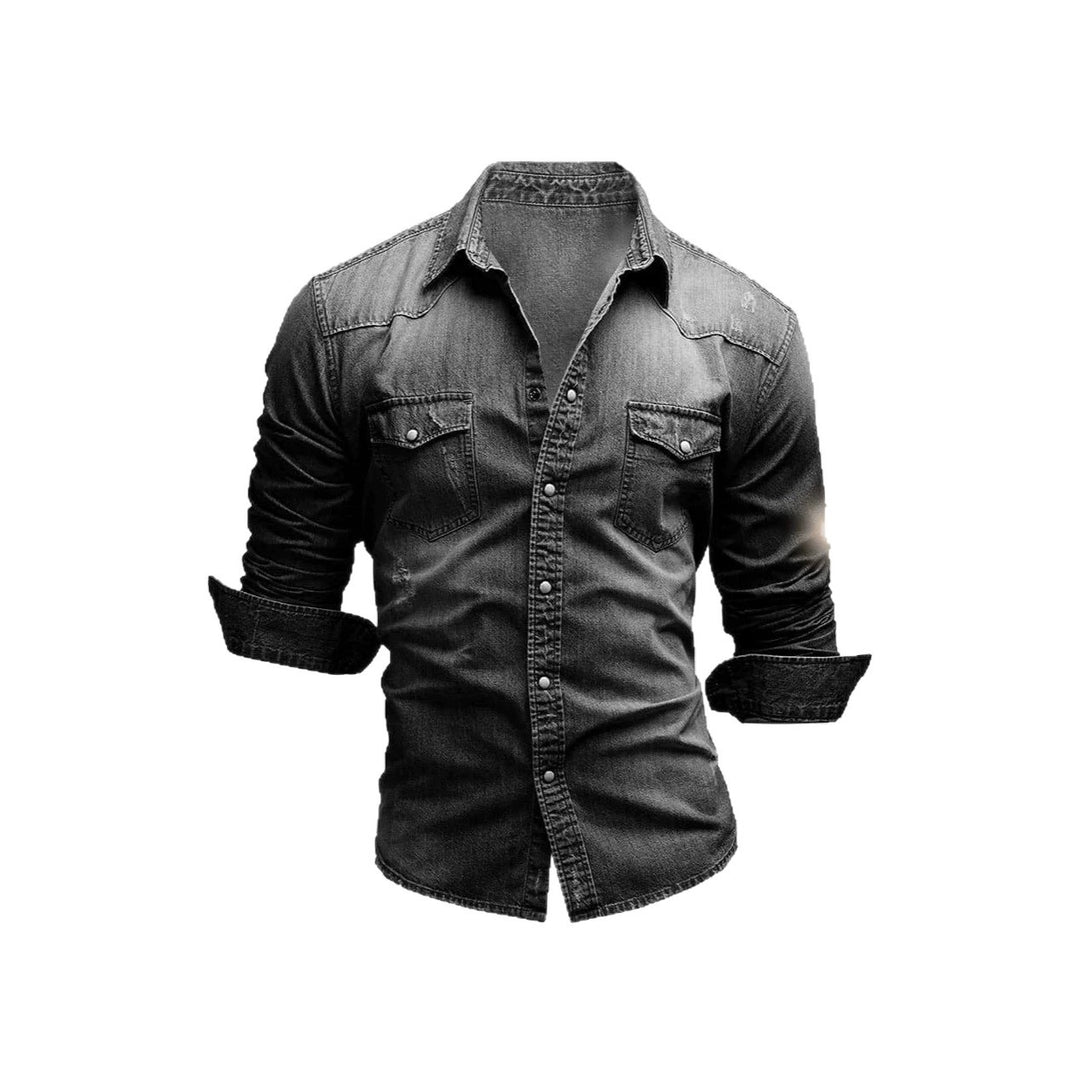 Herren Klassisches Denim Hemd