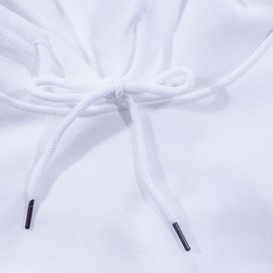 Unisex minimalistischer Kapuzenpullover aus French-Terry mit flachem Kordelzug und verstärkter Nackenpasse Shop Nory