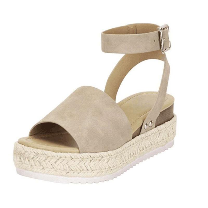 Damen Plateau-Sandalen mit verstellbarem Riemen