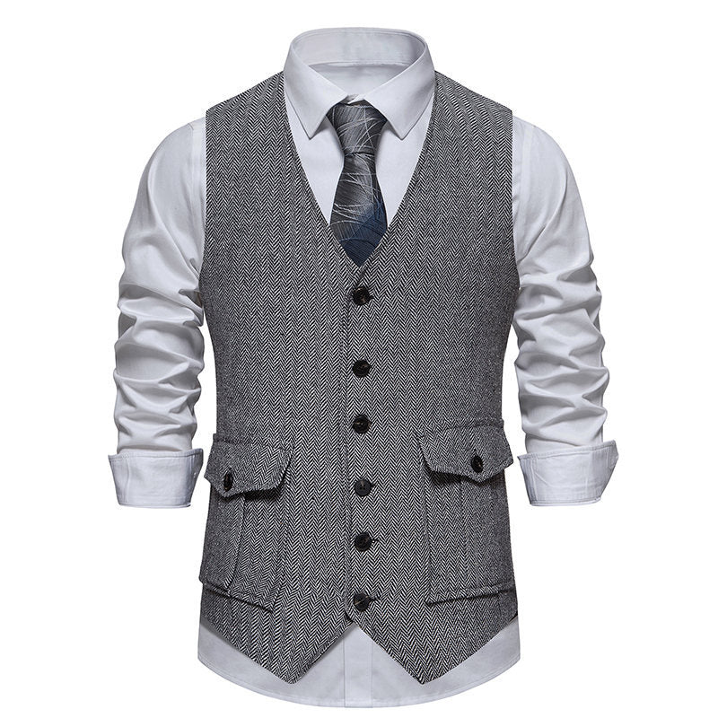 Herren elegante gesteppte Weste