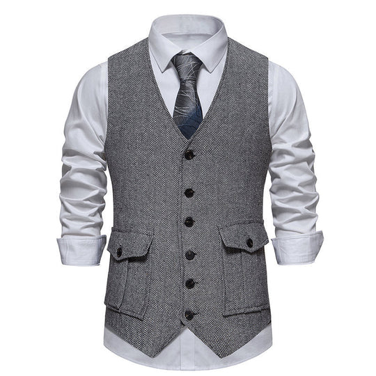 Herren elegante gesteppte Weste