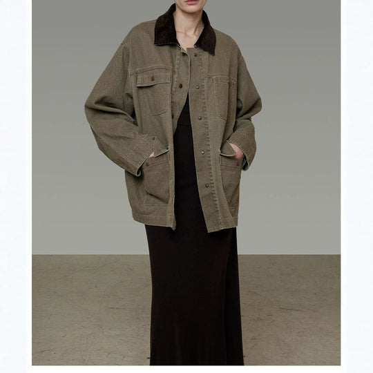 Damen lässige Utility-Jacke Shop Nory