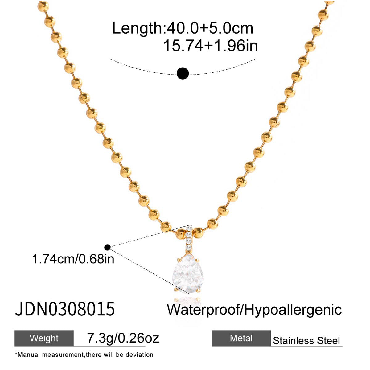 Damen elegante Halskette mit funkelndem Zirkonia-Anhänger und verlängerbarem Design Shop Nory