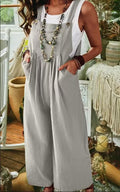 Damen Lässiger Jumpsuit mit praktischem Taschendesign und weiten Beinen