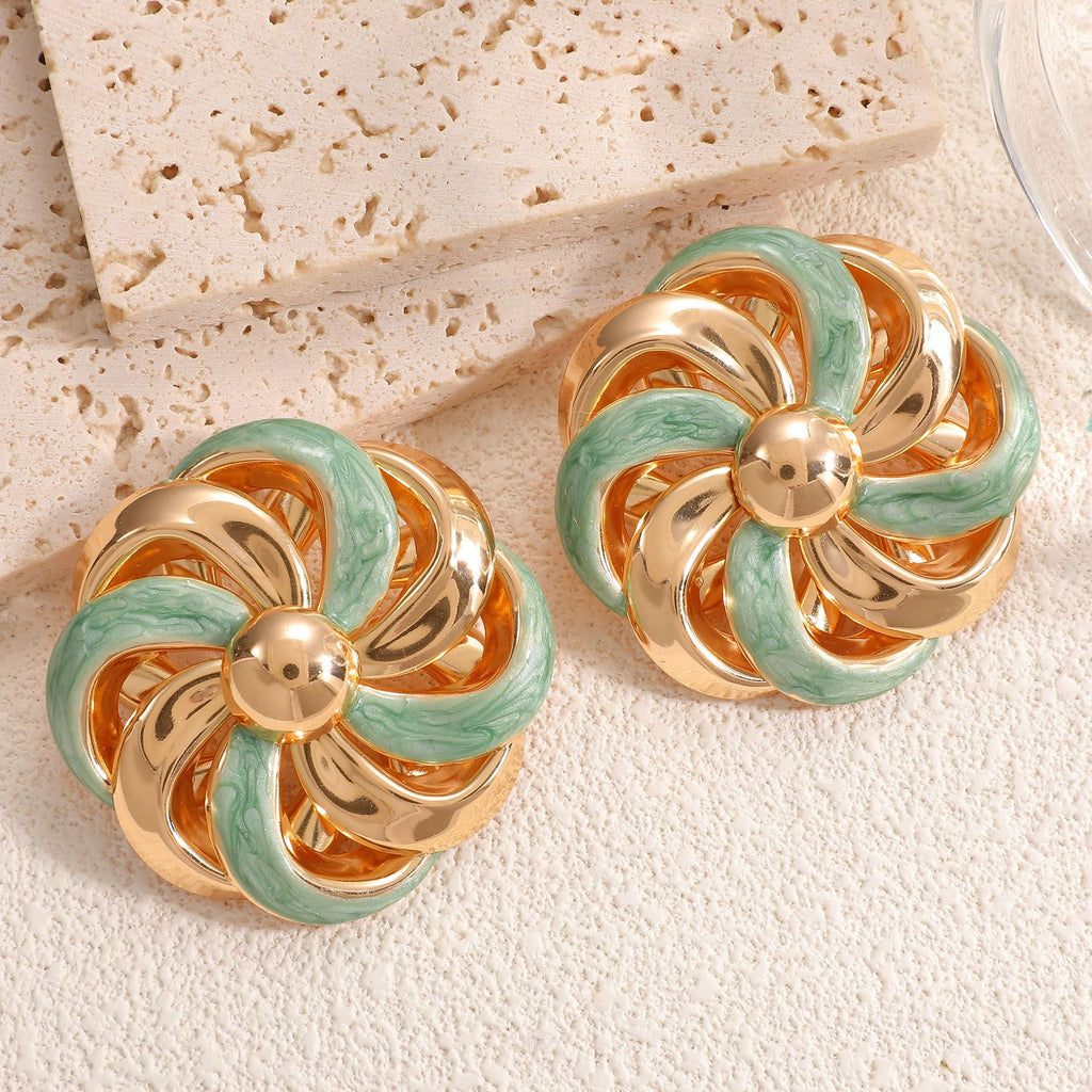 Damen Ohrclips im eleganten, blumigen Design Shop Nory