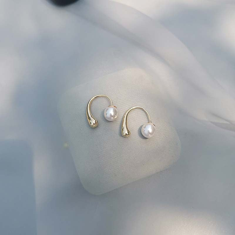 Damen Ohrringe mit kunstvollem Perlen-Design und elegantem Blätterakzent Shop Nory