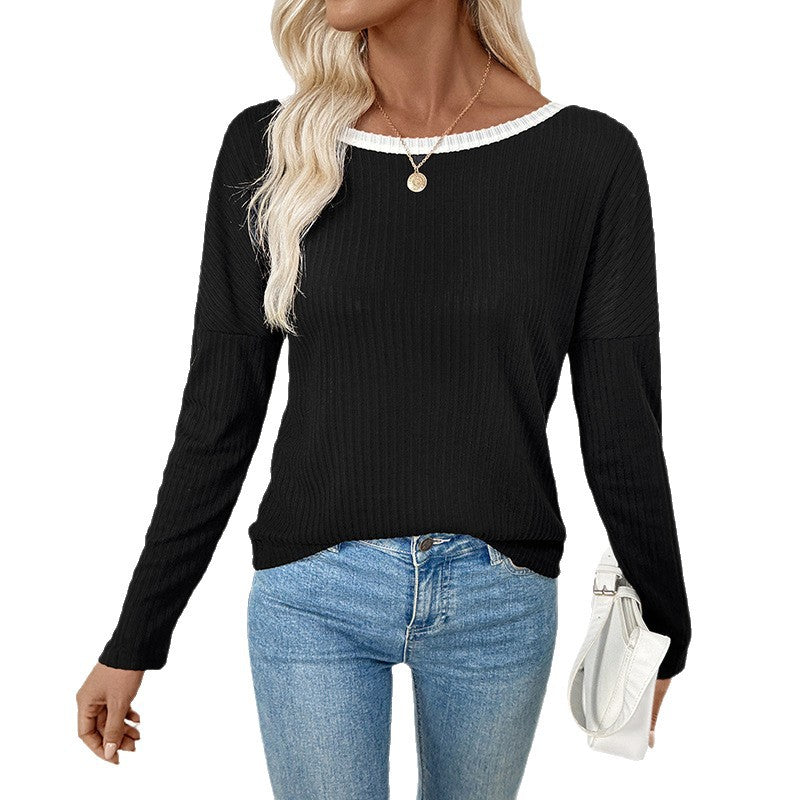 Damen Rückfreies Rippstrick-Longsleeve mit Zierschleifen Shop Nory