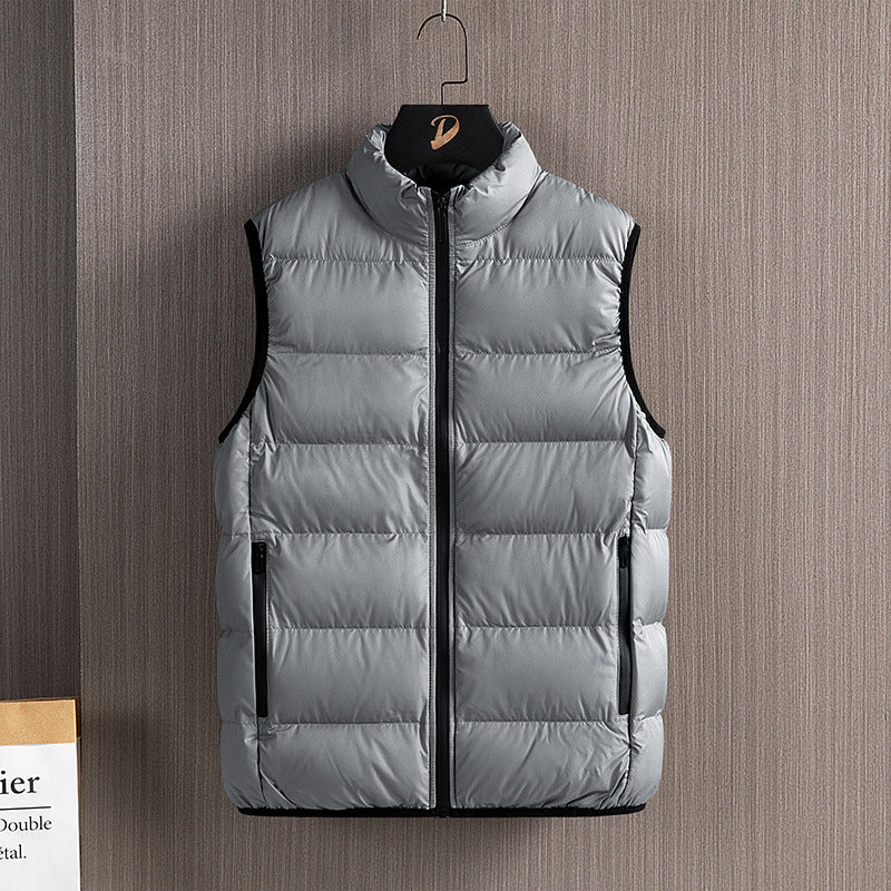 Herren Slim-Fit ultraleichte Stepp-Thermoweste mit hochschließendem Kragen und wasserabweisenden Reißverschlüssen Shop Nory