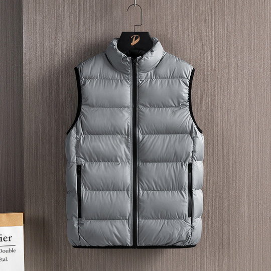 Herren Slim-Fit ultraleichte Stepp-Thermoweste mit hochschließendem Kragen und wasserabweisenden Reißverschlüssen Shop Nory