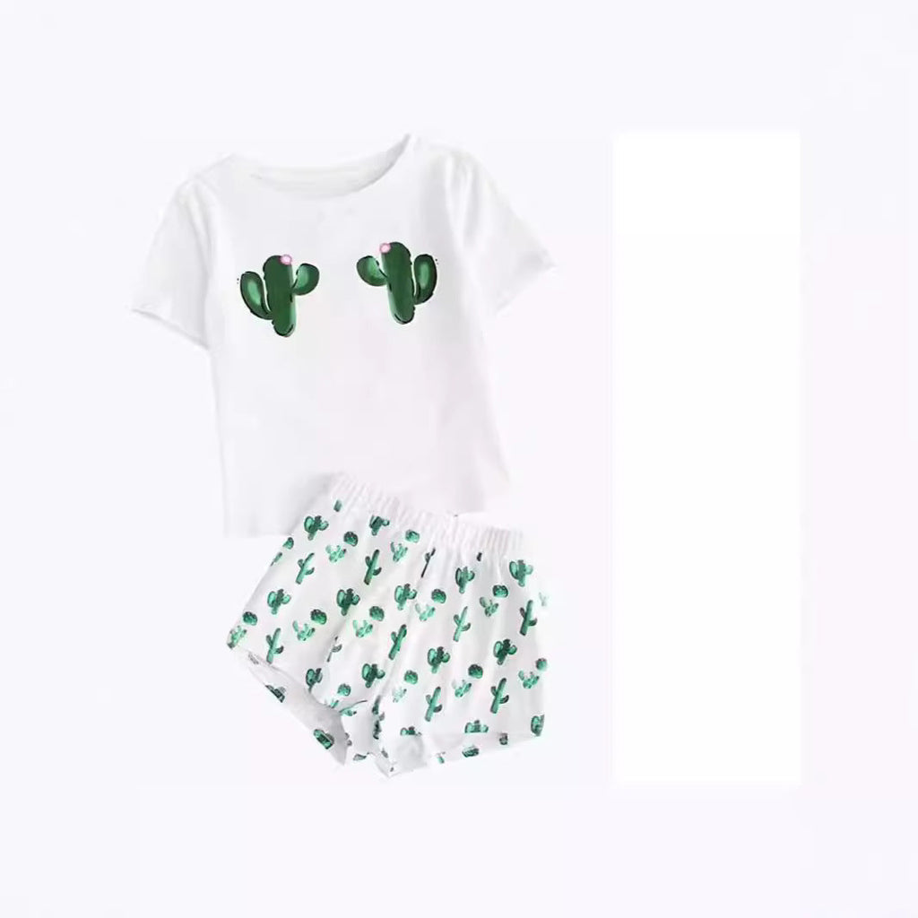 Damen Pyjama-Set mit humorvollem Print und bequemer Passform