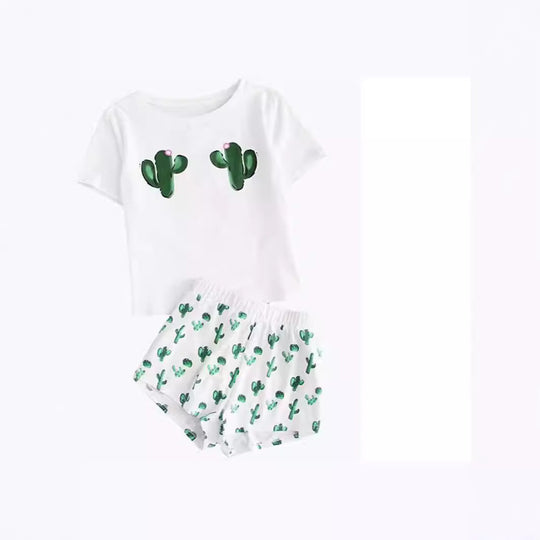 Damen Pyjama-Set mit humorvollem Print und bequemer Passform