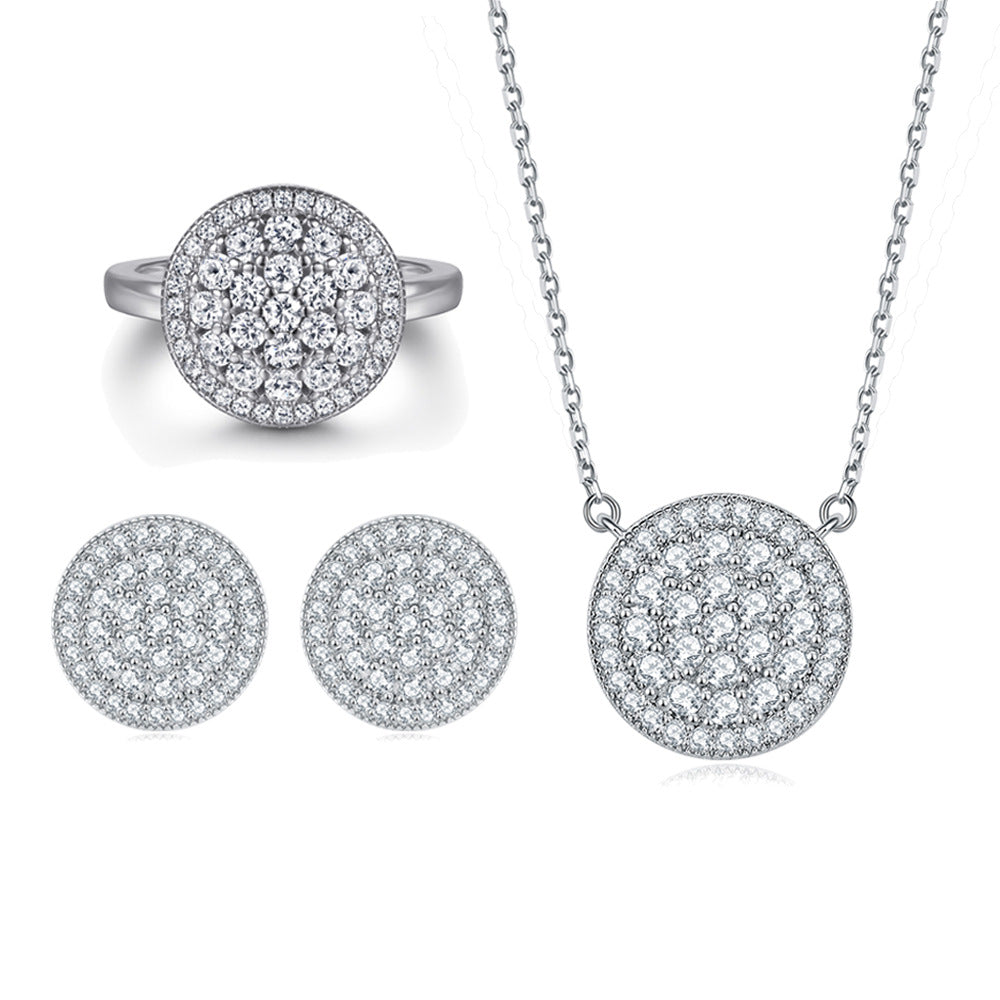 Damen Ring mit funkelndem Zirkonia-Pavé in runder Form Shop Nory