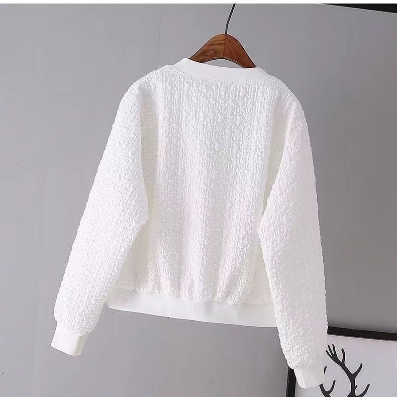 Damen Modische Boucle-Jacke mit Reißverschluss Shop Nory