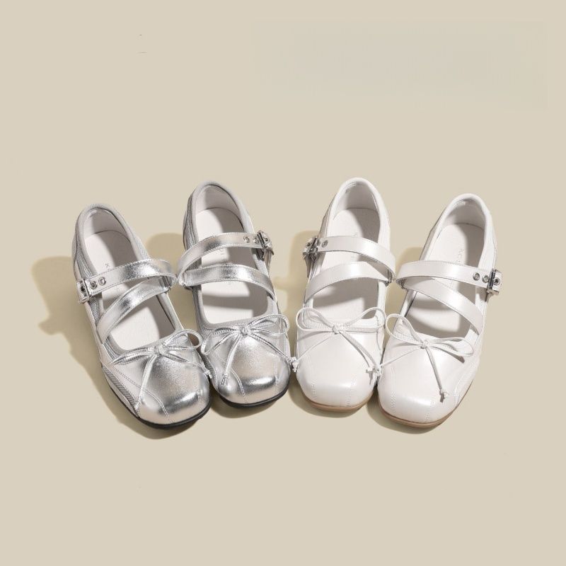 Damen Bequeme Mary-Jane-Ballerinas mit verstellbarem Schnallenriemen und rutschfester Gummisohle Shop Nory