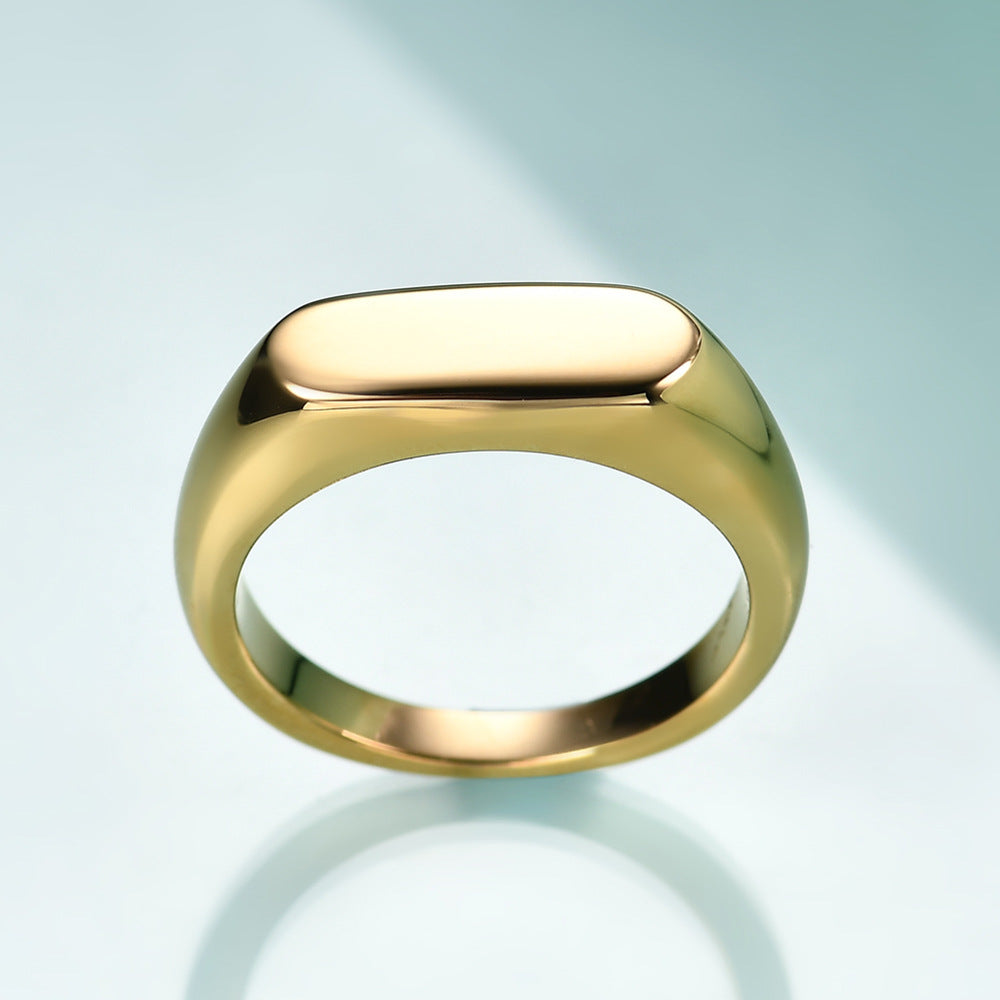 Damen Ring aus hochwertigem Edelstahl mit minimalistischer Oberfläche Shop Nory