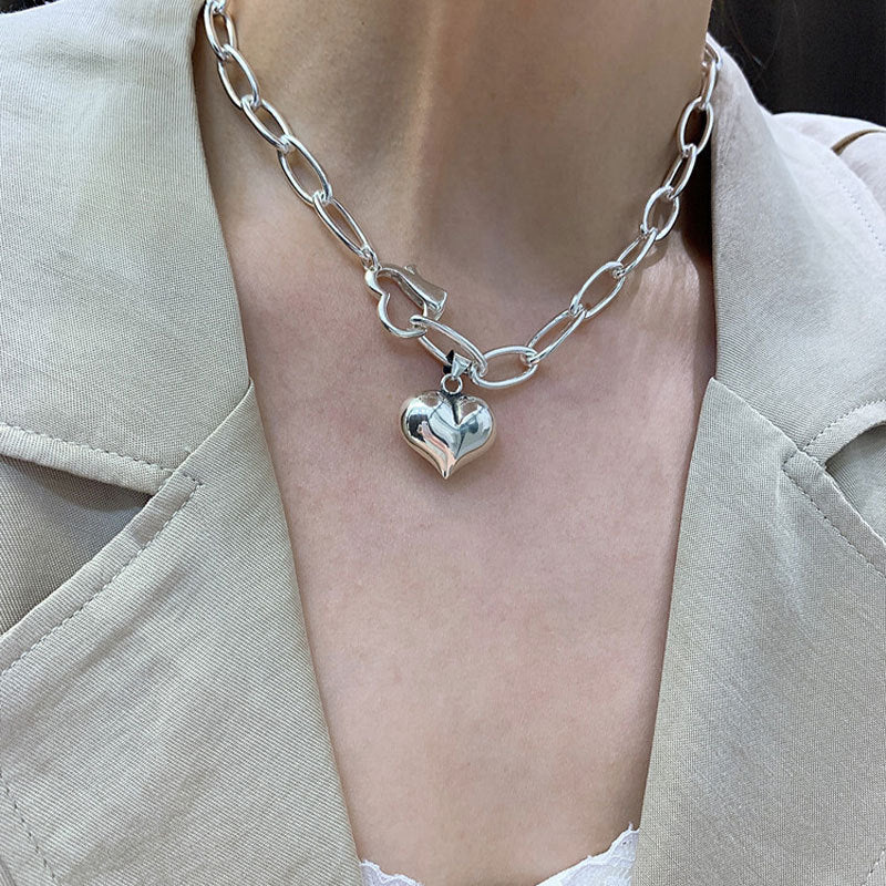 Damen Halskette mit Herzen und modernes Glieder-Design Shop Nory