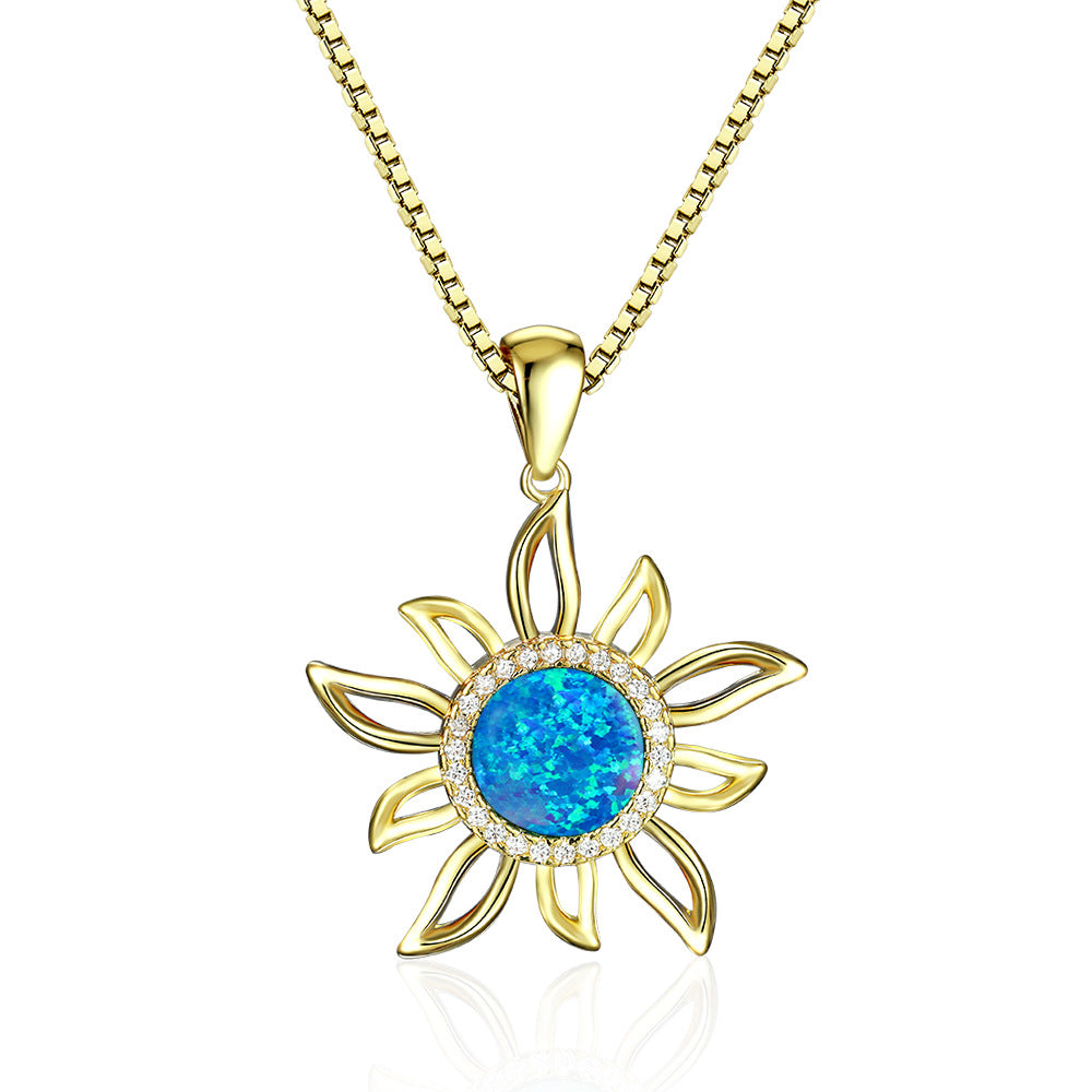 Damen Sonnenblumen-Halskette Shop Nory