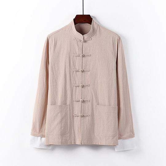 Herren Traditionelle chinesische Tang-Jacke mit Stehkragen und Knotenverschlüssen Shop Nory