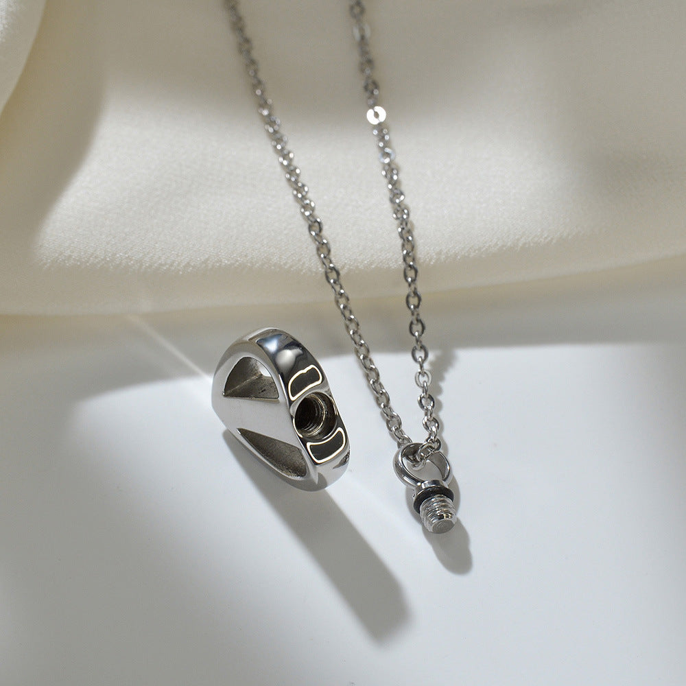 Damen moderne Herzanhänger mit feiner Kette Shop Nory