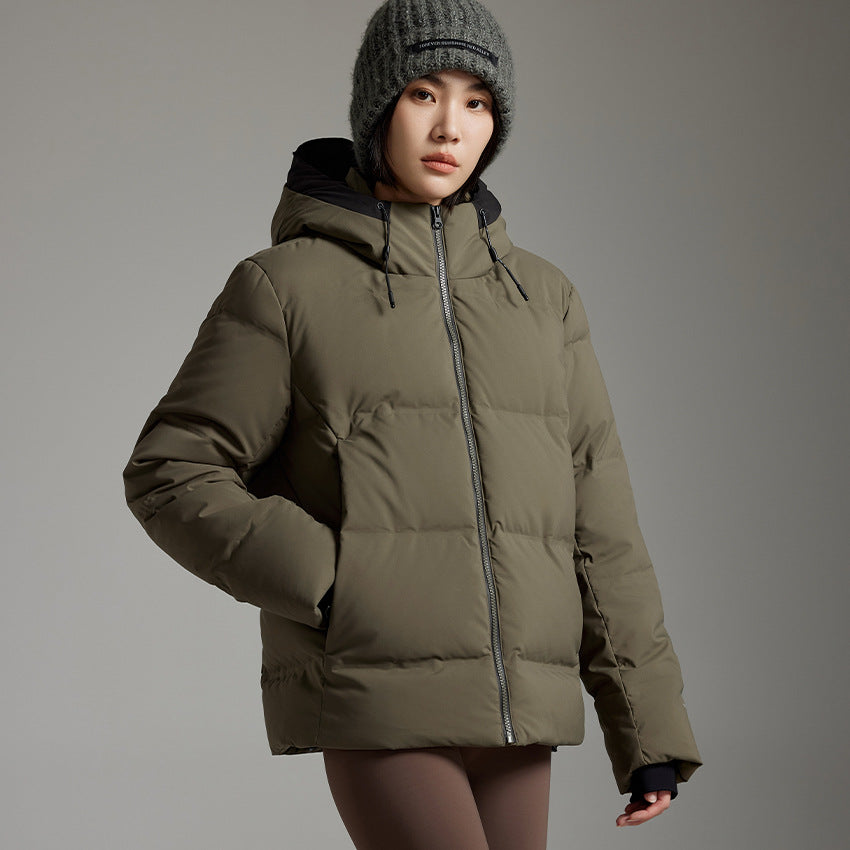 Damen Wattierte Winterjacke mit Kapuze, Thermo-Isolierung und winddichter Außenhülle Shop Nory