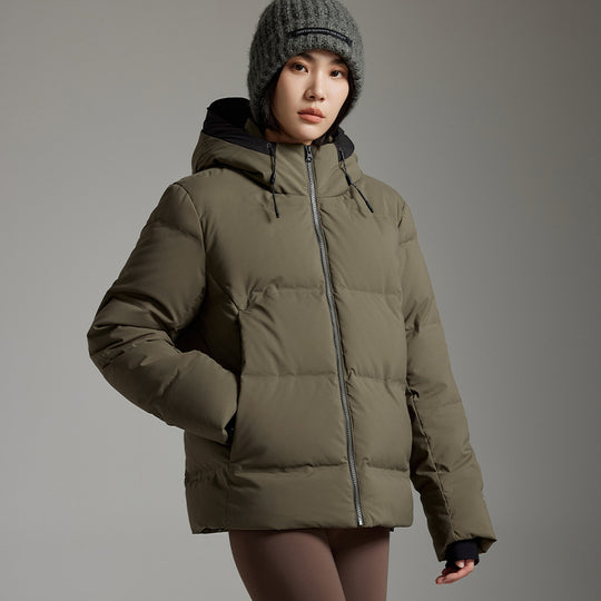 Damen Wattierte Winterjacke mit Kapuze, Thermo-Isolierung und winddichter Außenhülle Shop Nory