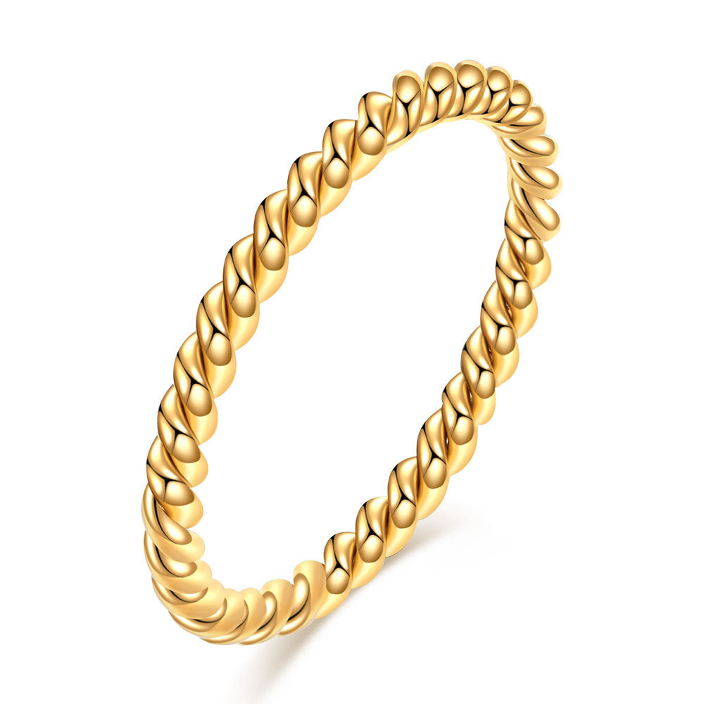 Damen Edelstahlarmreif mit gedrehtem Design Shop Nory