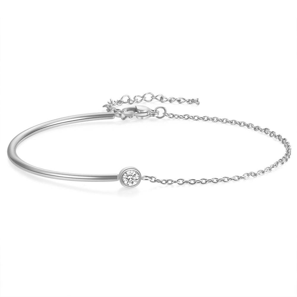 Damen Armband mit funkelndem Zirkonia und verstellbarem Verschluss Shop Nory