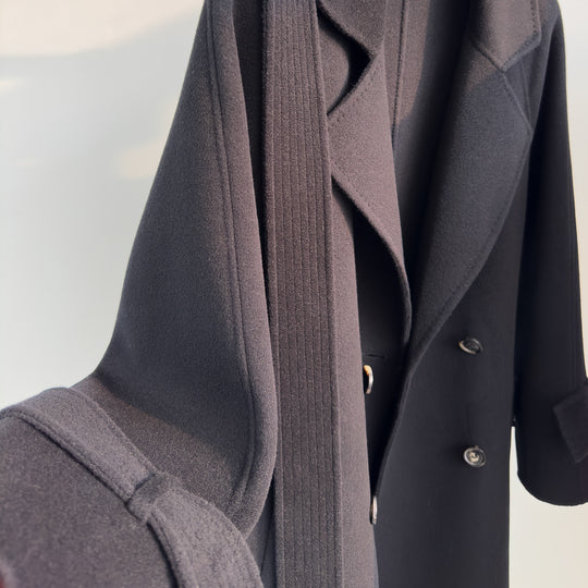 Damen Doppelreiher Klassischer Wollübermantel Shop Nory
