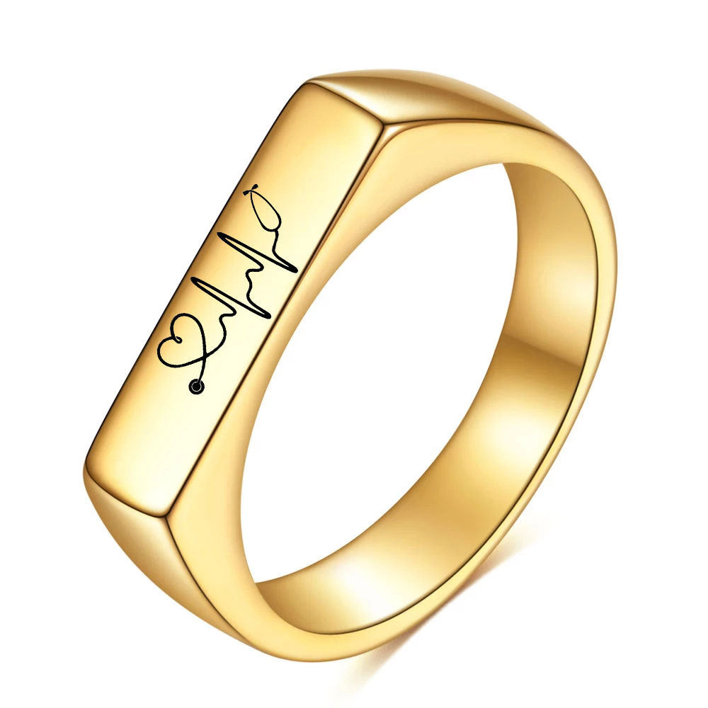 Damen Ring mit herzförmigem Pulsdesign Shop Nory