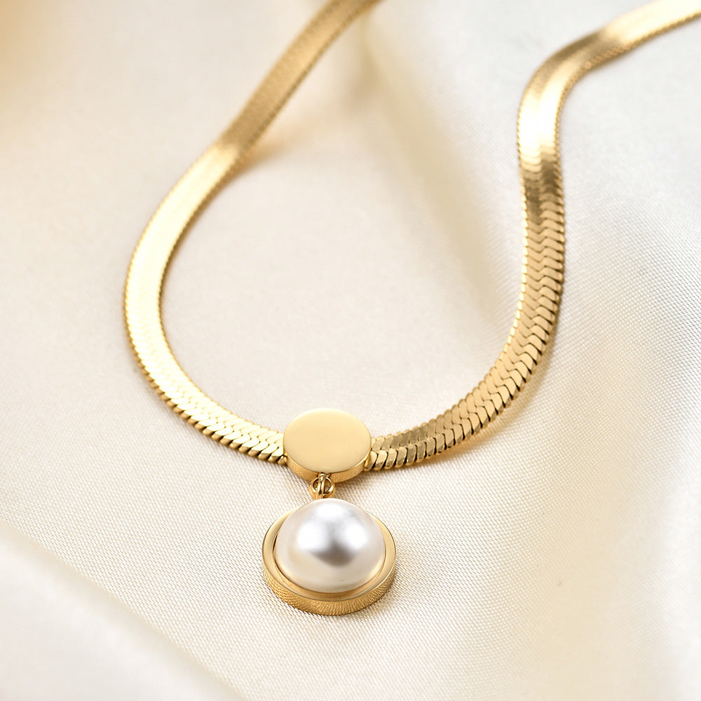 Damen Halskette mit elegantem Perlendesign und verstellbarem Verschluss Shop Nory