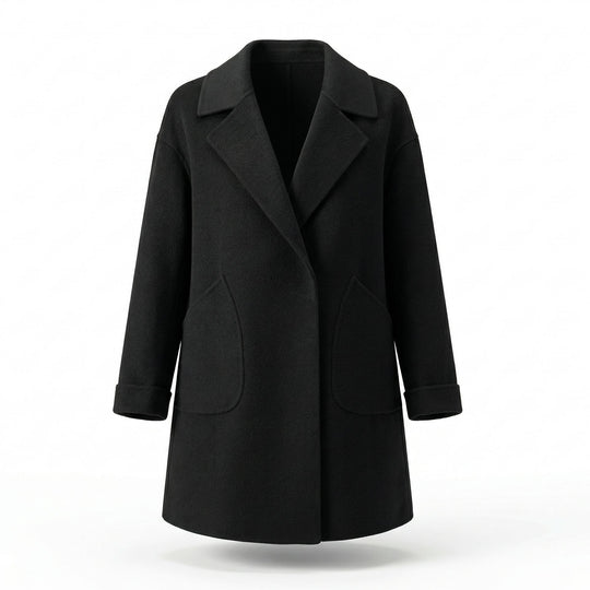 Damen Eleganter Wollmantel mit weit geschnittenem Design Shop Nory