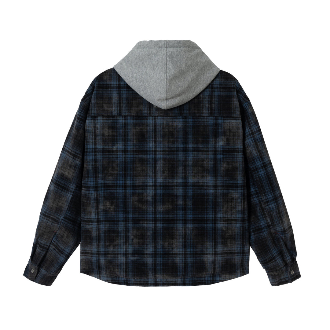 Herren karierte Layer‑Hemdjacke mit integrierter Kapuzen‑Innenjacke Shop Nory