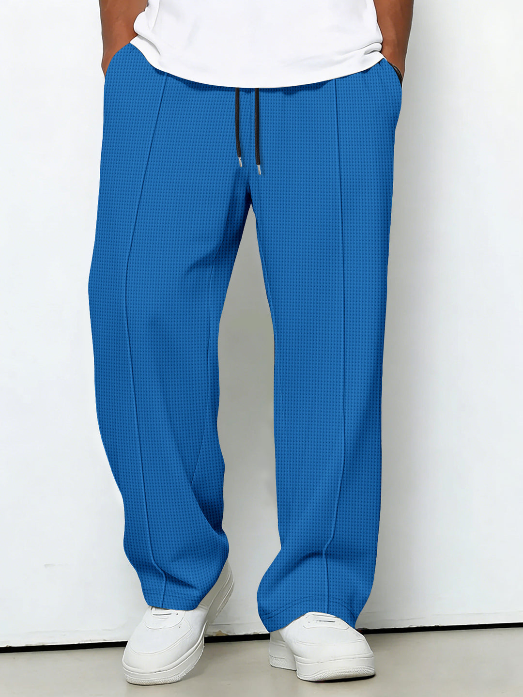 Herren maßgeschneiderte Jogginghose mit Bundkordel, Bügelfalte und strukturierter Stretch-Qualität Shop Nory