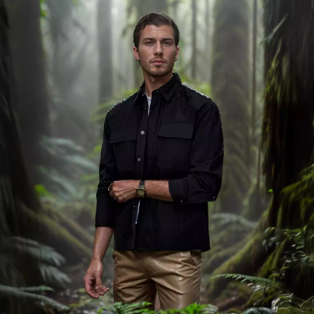 Herren lässige Sommerjacke mit Windschutz