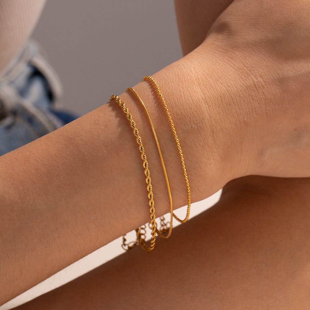 Damen Armband-Set mit drei eleganten Gliederketten Shop Nory