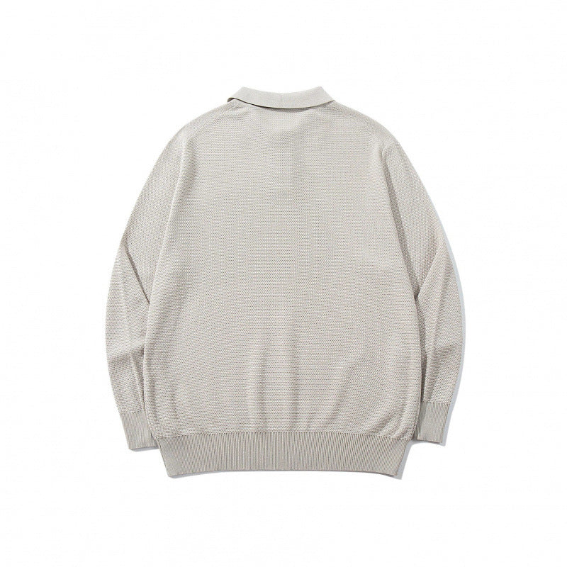 Unisex Boxy-Feinstrick-Poloshirt mit Henley-Knopfleiste, Rippbündchen und Raglanärmeln Shop Nory