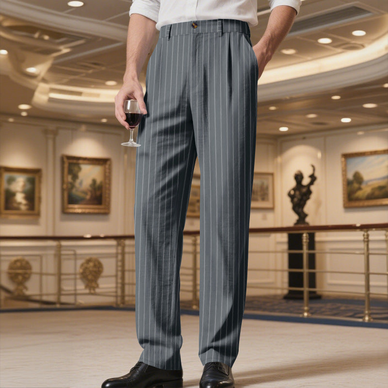 Herren elegante Streifenhose mit hohem Tragekomfort und stilvollem Design