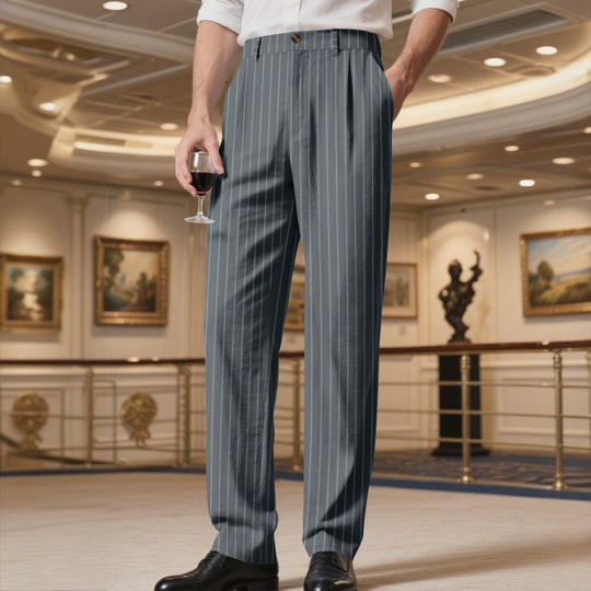 Herren elegante Streifenhose mit hohem Tragekomfort und stilvollem Design