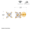 Damen Ohrstecker mit funkelnden Zirkonia-Elementen aus 925 Sterling Silber Shop Nory