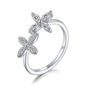 Damen Ring mit floralem Design und funkelnden Zirkonia-Elementen Shop Nory