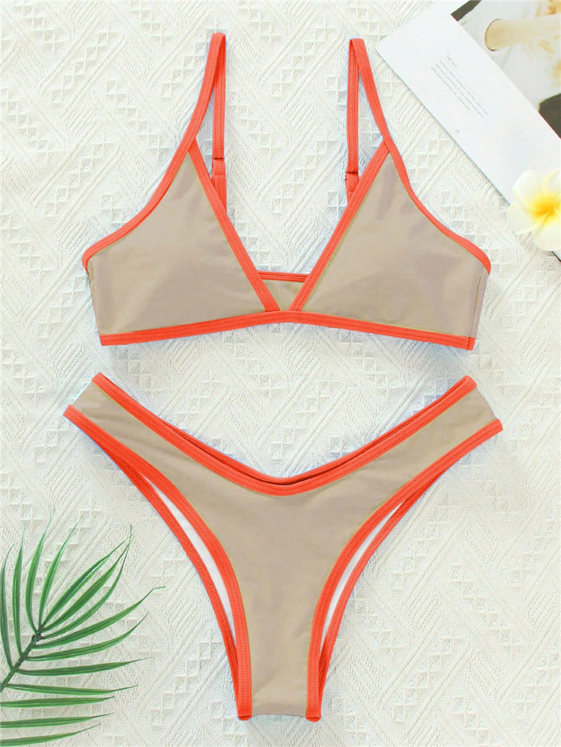 Damen Triangel-Bikini mit eleganter Naht und sportlichem Schnitt