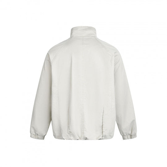 Herren Minimalistische Nylon-Bomberjacke mit Stehkragen, Raglanärmeln und gerafftem Saum Shop Nory
