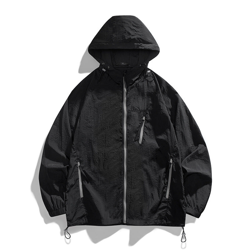 Herren leichtgewichtige Windjacke mit praktischen Taschen und atmungsaktiven Eigenschaften