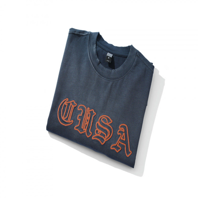 Unisex Oversize-Longsleeve Sweatshirt mit Gothic-Logo-Stick und washed Finish Shop Nory