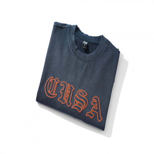 Unisex Oversize-Longsleeve Sweatshirt mit Gothic-Logo-Stick und washed Finish Shop Nory
