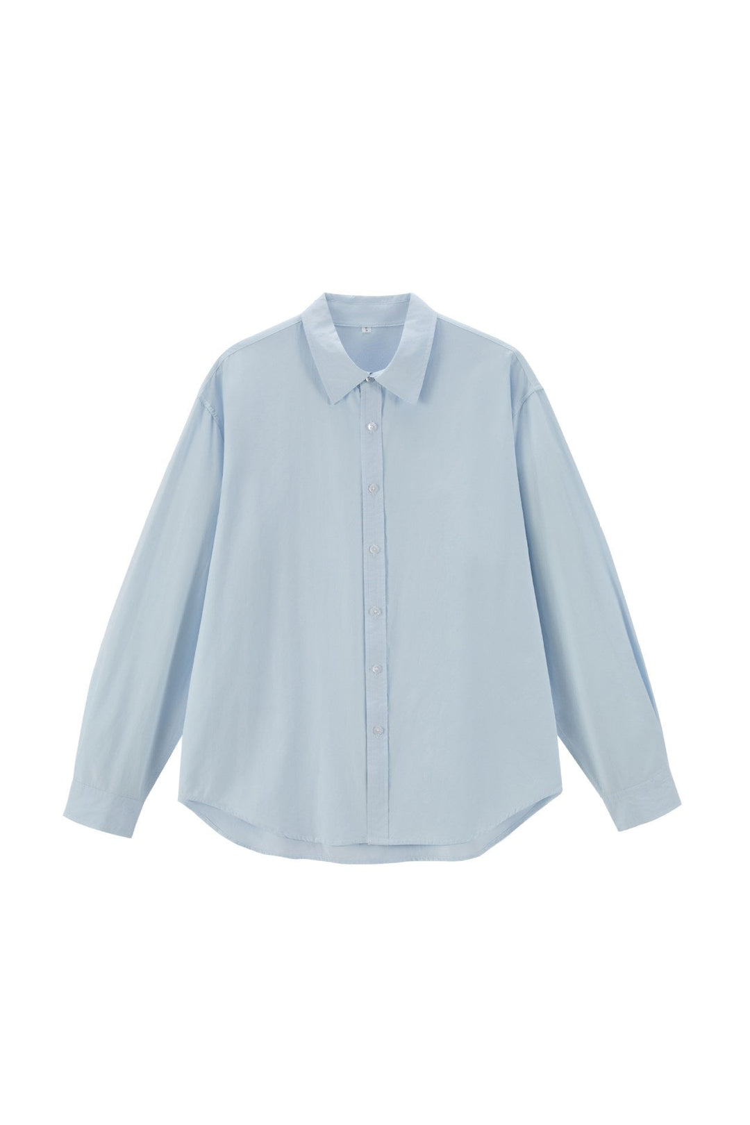 Damen Oversize Baumwollbluse mit Kentkragen und abgerundetem Saum Shop Nory