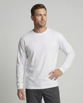 Lässiges Baumwoll Langarmshirt Weiß Oversize T-Shirt für coole Urban Styles
